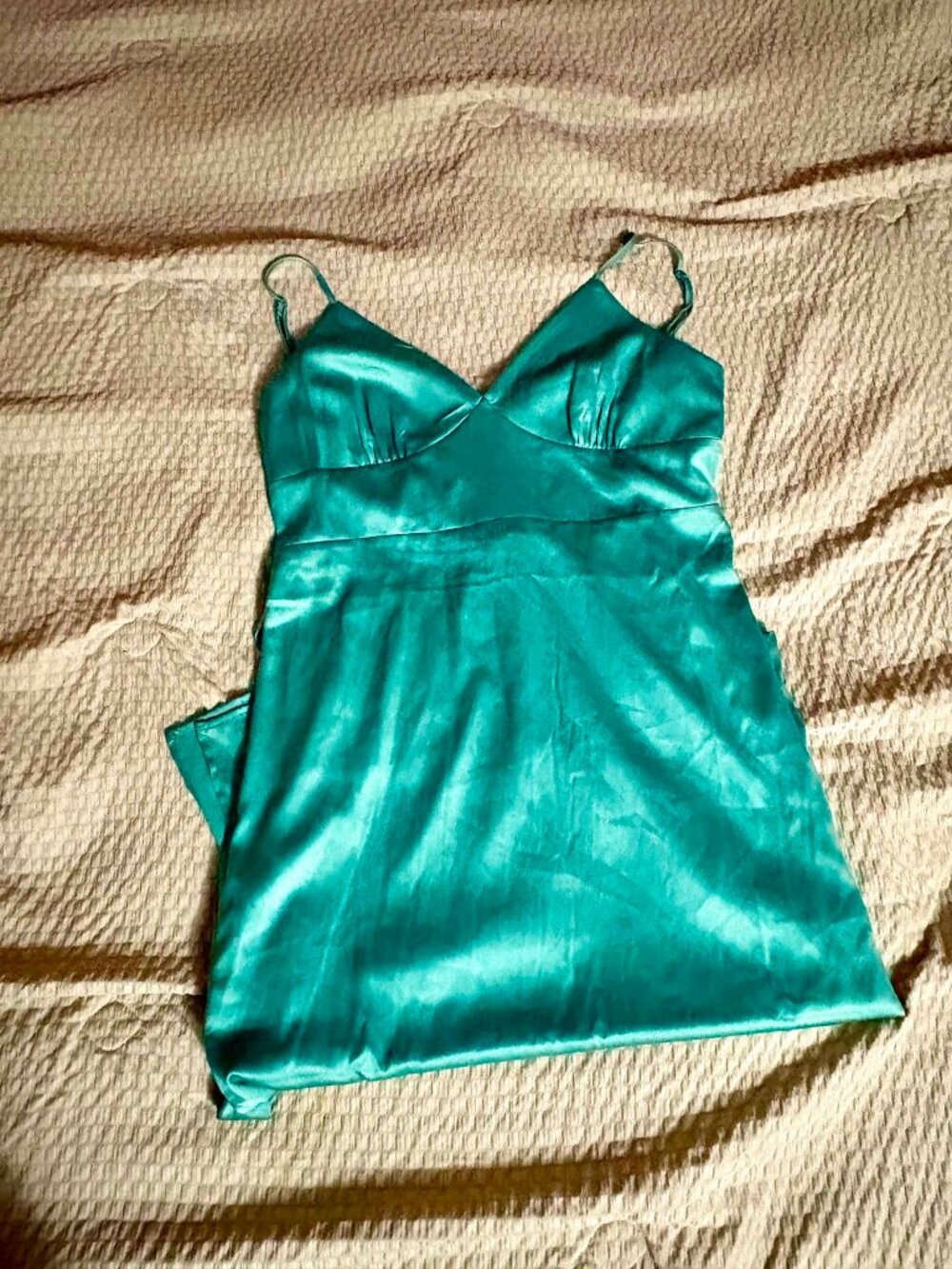 Pink Rose Emerald Green Midi Dress XL Double Slit Soft Stretchy Casual Chic
